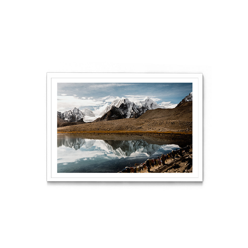 Mirror of the Himalayas: Alpine Lake Reflection - Wall Photo Frame by Jeet Khagram