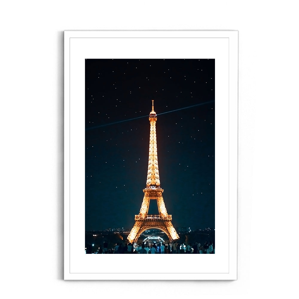 The Eiffel Tower at Night, Paris - Wall Photo Frame by Jeet Khagram