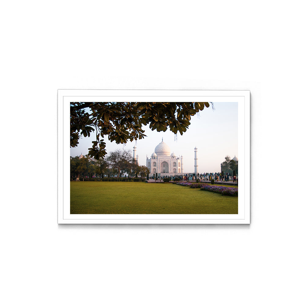 The Taj Mahal Through the Garden, Agra - Wall Photo Frame by Jeet Khagram