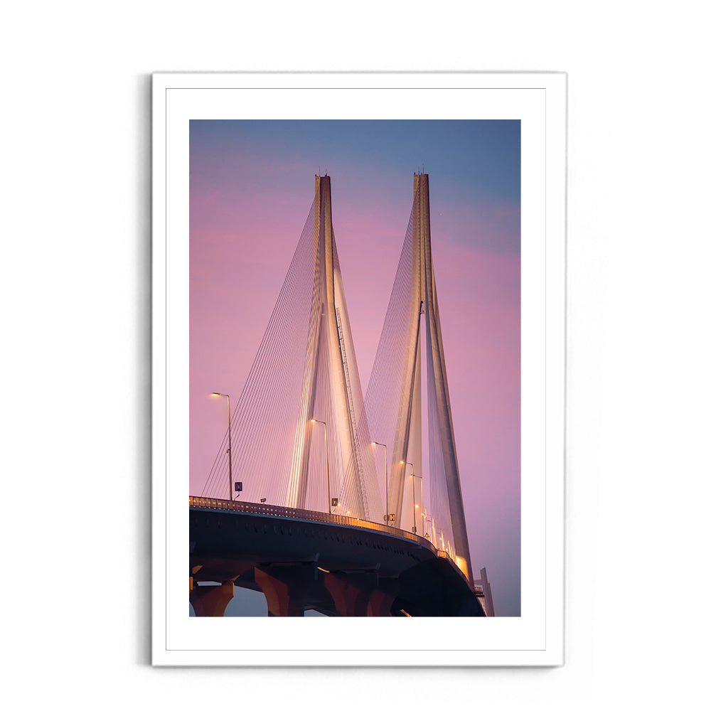 Bandra-Worli Sea Link Night - Wall Photo Frame by Jeet Khagram