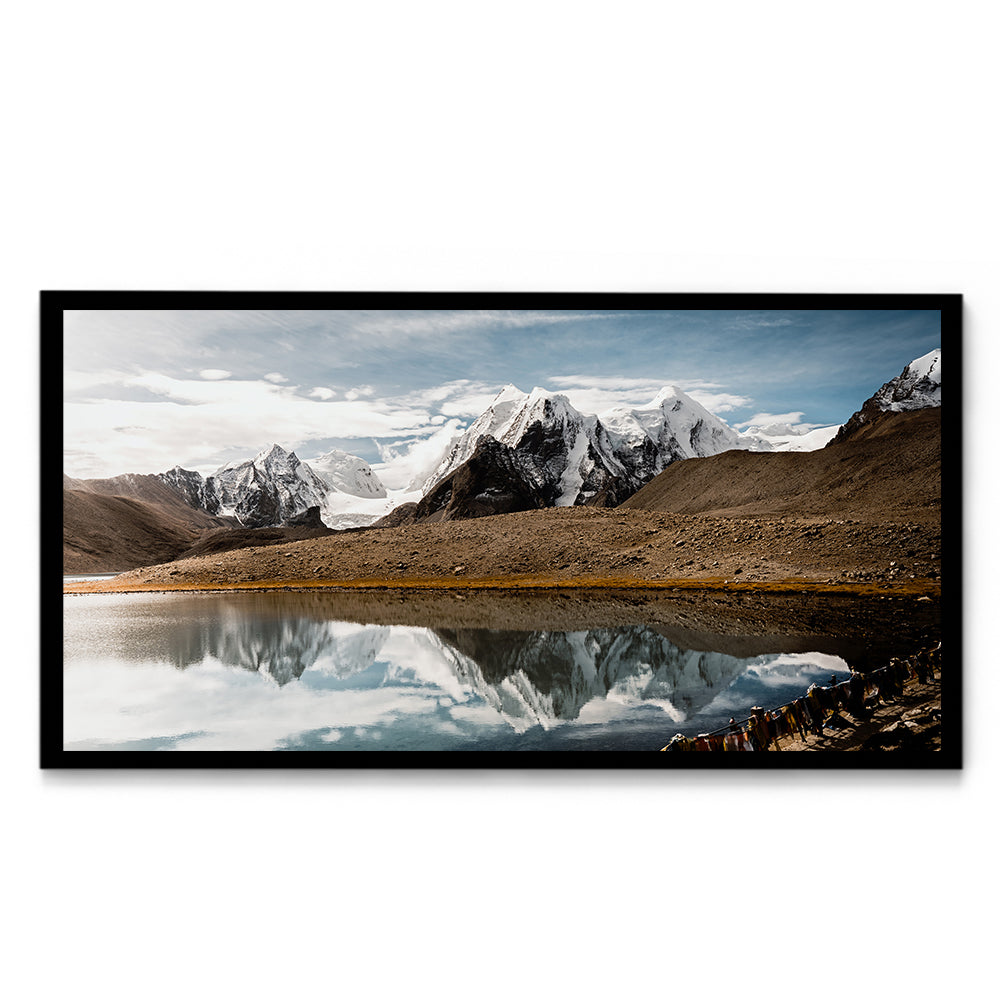 Mirror of the Himalayas: Alpine Lake Reflection - Wall Photo Frame by Jeet Khagram