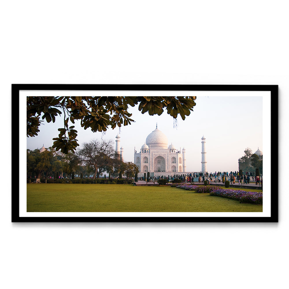 The Taj Mahal Through the Garden, Agra - Wall Photo Frame by Jeet Khagram