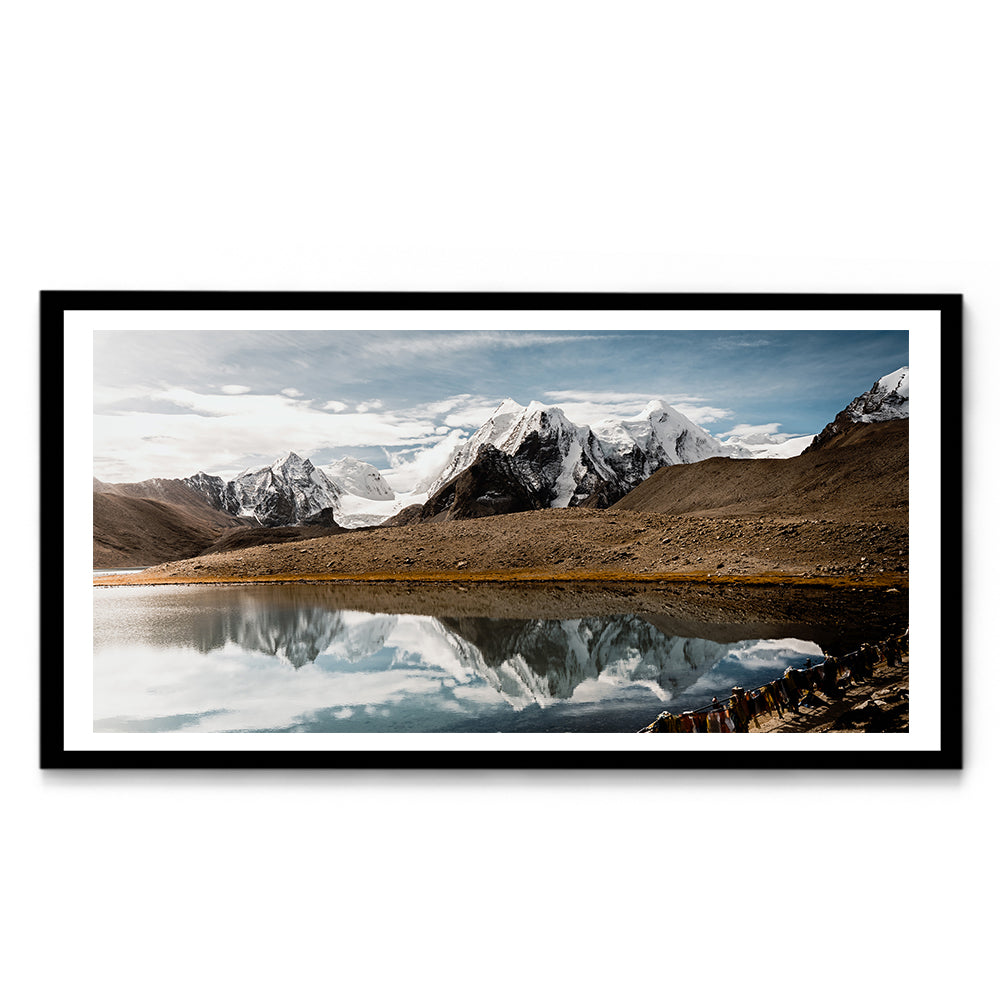 Mirror of the Himalayas: Alpine Lake Reflection - Wall Photo Frame by Jeet Khagram
