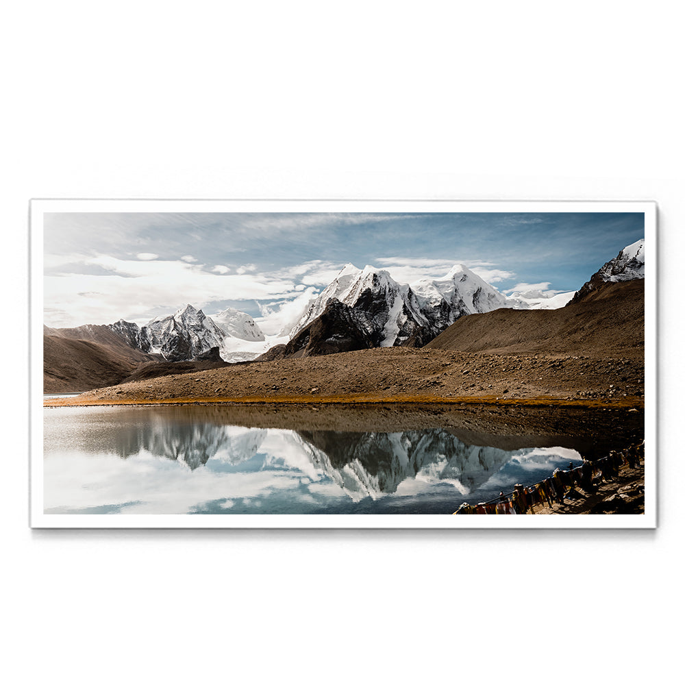 Mirror of the Himalayas: Alpine Lake Reflection - Wall Photo Frame by Jeet Khagram