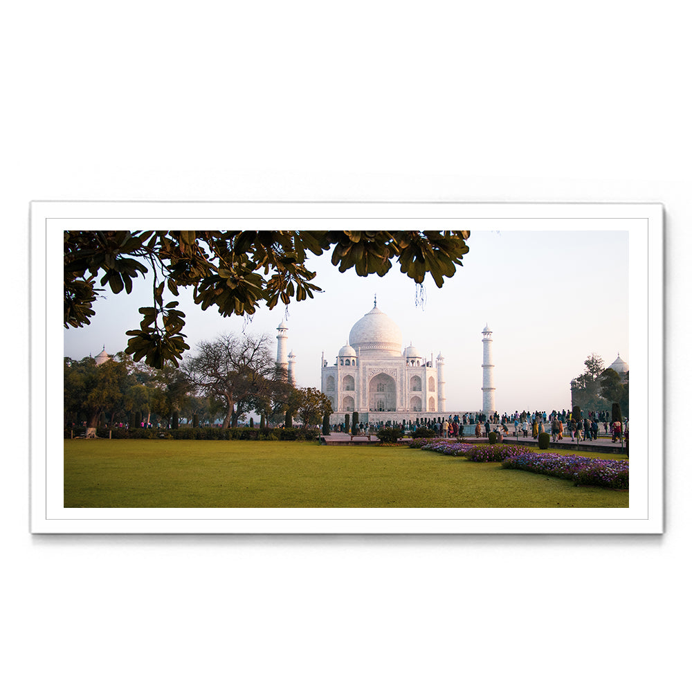 The Taj Mahal Through the Garden, Agra - Wall Photo Frame by Jeet Khagram
