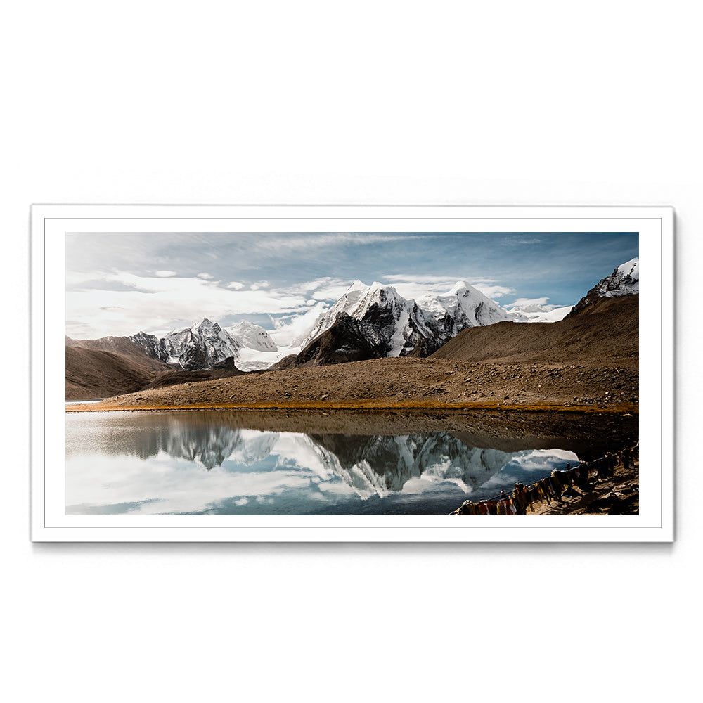 Mirror of the Himalayas: Alpine Lake Reflection - Wall Photo Frame by Jeet Khagram