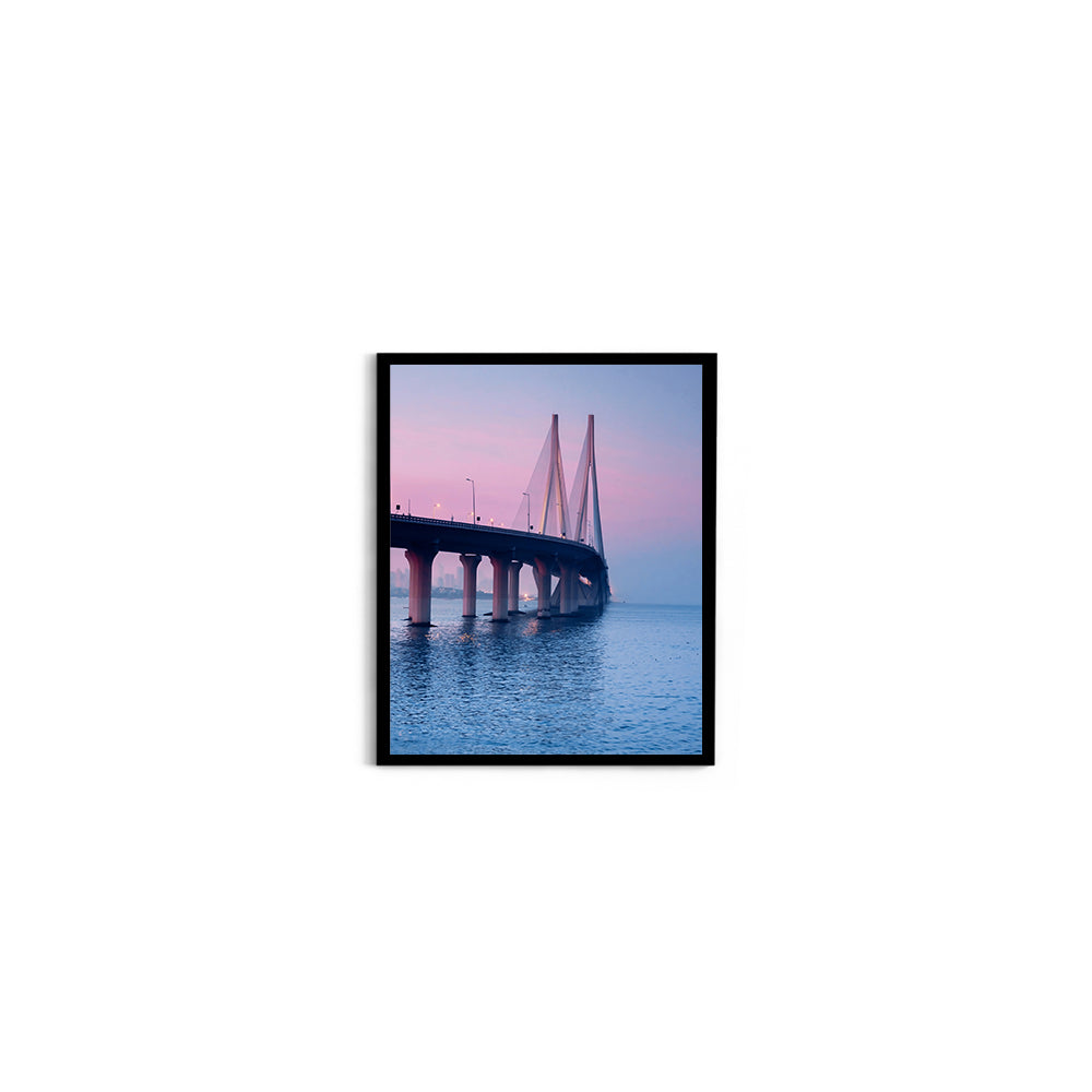 Bandra-Worli Sea Link at Twilight - Wall Photo Frame by Jeet Khagram