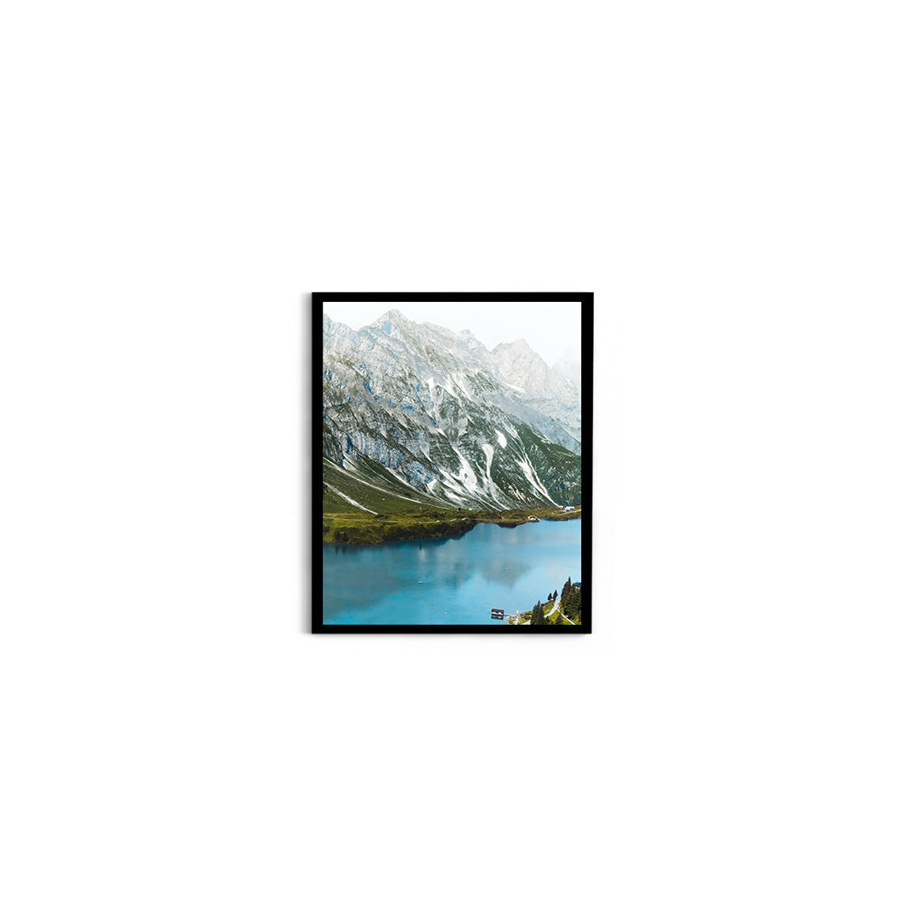 Alpine Lake View from Swiss Cable Car, Switzerland - Wall Photo Frame by Jeet Khagram