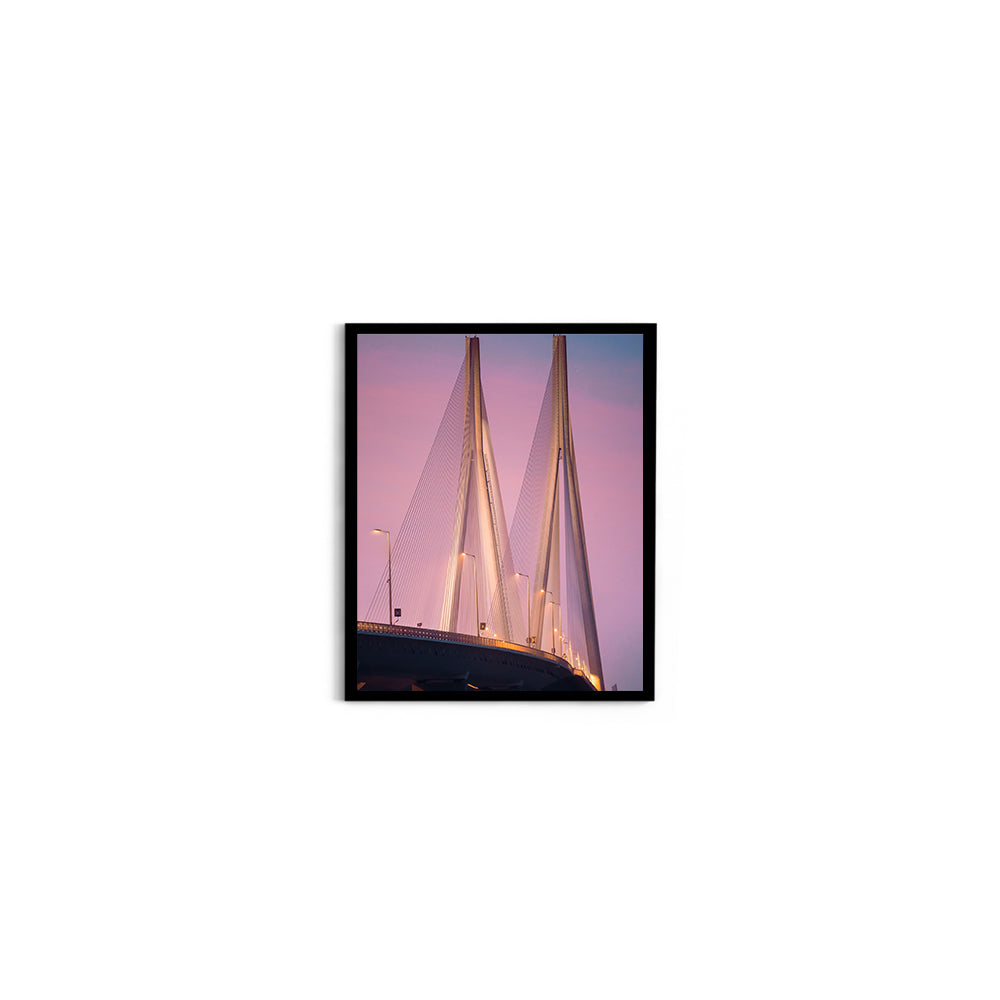 Bandra-Worli Sea Link Night - Wall Photo Frame by Jeet Khagram