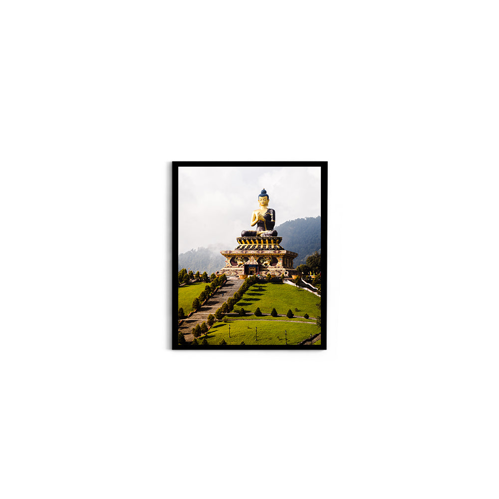 Buddha Park Ravangla Sikkim Photography - Wall Photo Frame by Jeet Khagram