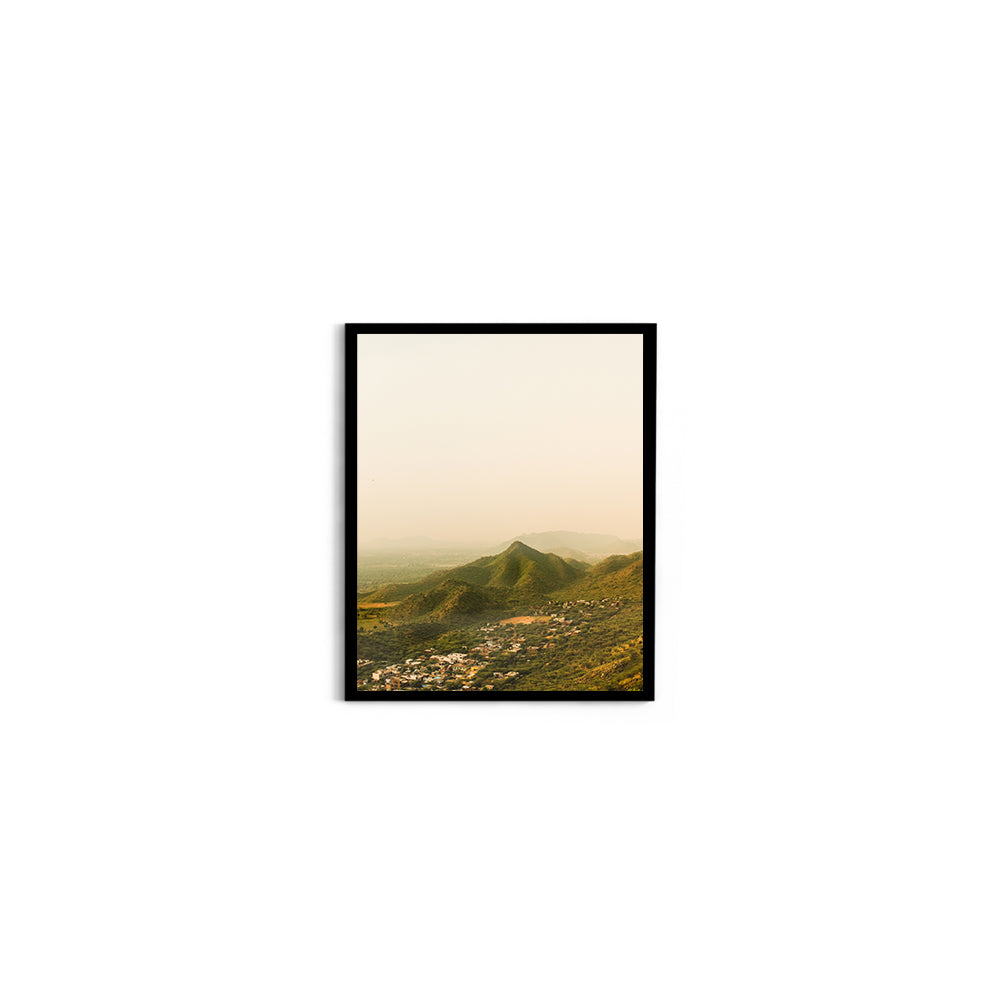 "Lost in the Aravallis"� Jaipur Hills at Dusk - Wall Photo Frame by Jeet Khagram
