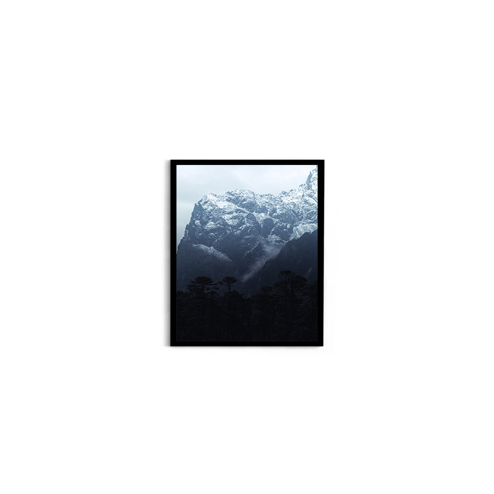 The Dark Forest & the Snow Giant Himalayan Night Photography - Wall Photo Frame by Jeet Khagram