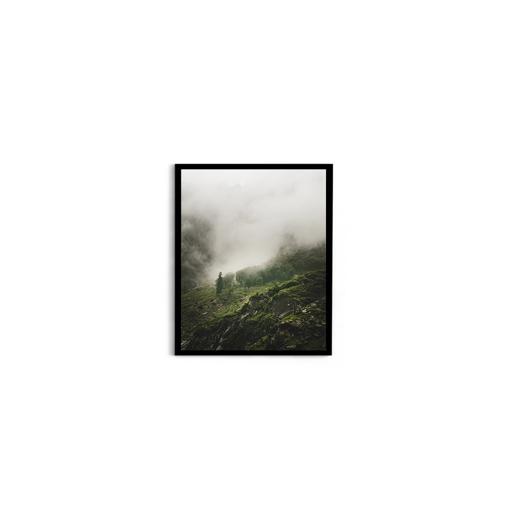 Morning Mist Over the Woods, Hampta Pass - Wall Photo Frame by Jeet Khagram