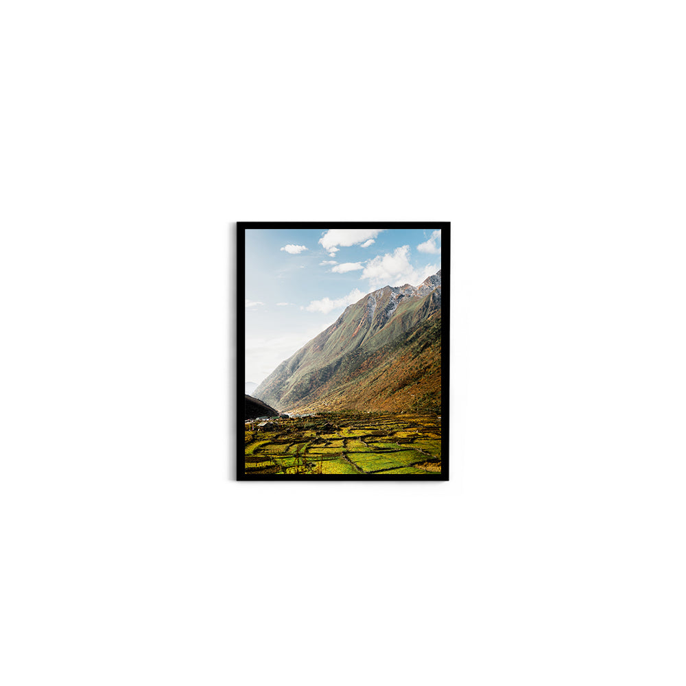 Himalayan Valley Village Landscape Photography - Wall Photo Frame by Jeet Khagram