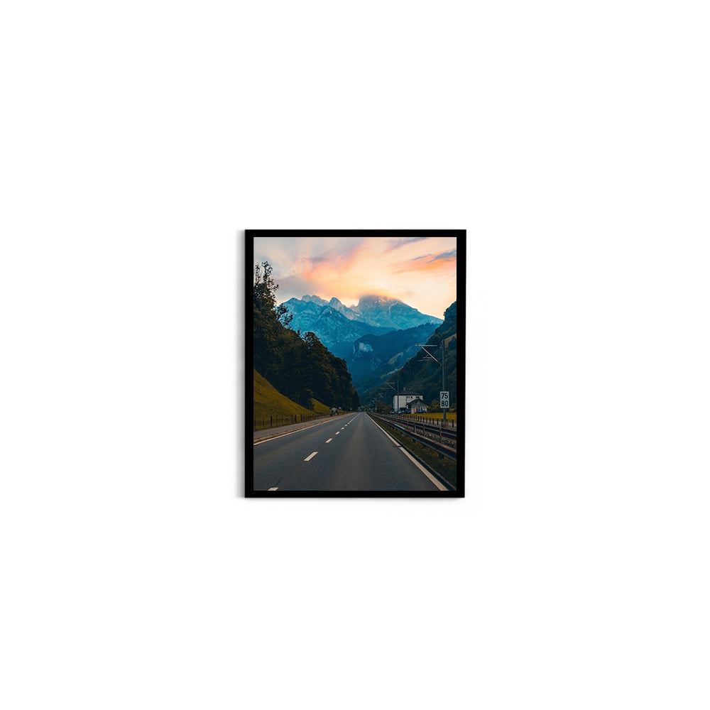 Road Trip Through the Swiss Alps, Switzerland - Wall Photo Frame by Jeet Khagram
