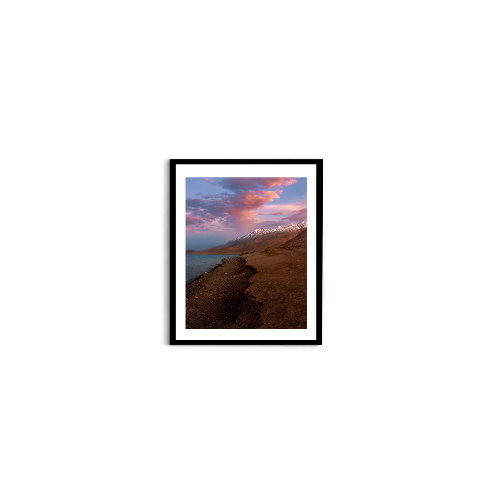 Pastel Sunset at Pangong Tso, Ladakh - Wall Photo Frame by Jeet Khagram