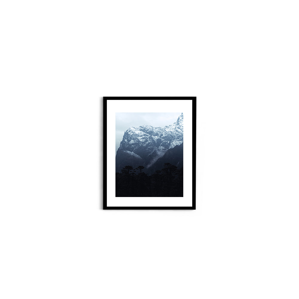 The Dark Forest & the Snow Giant Himalayan Night Photography - Wall Photo Frame by Jeet Khagram