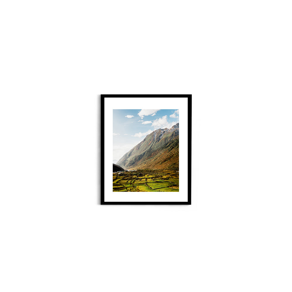 Himalayan Valley Village Landscape Photography - Wall Photo Frame by Jeet Khagram