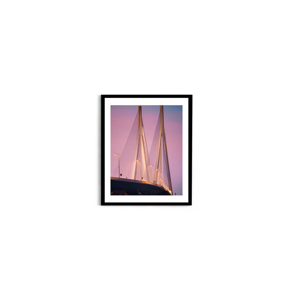 Bandra-Worli Sea Link Night - Wall Photo Frame by Jeet Khagram