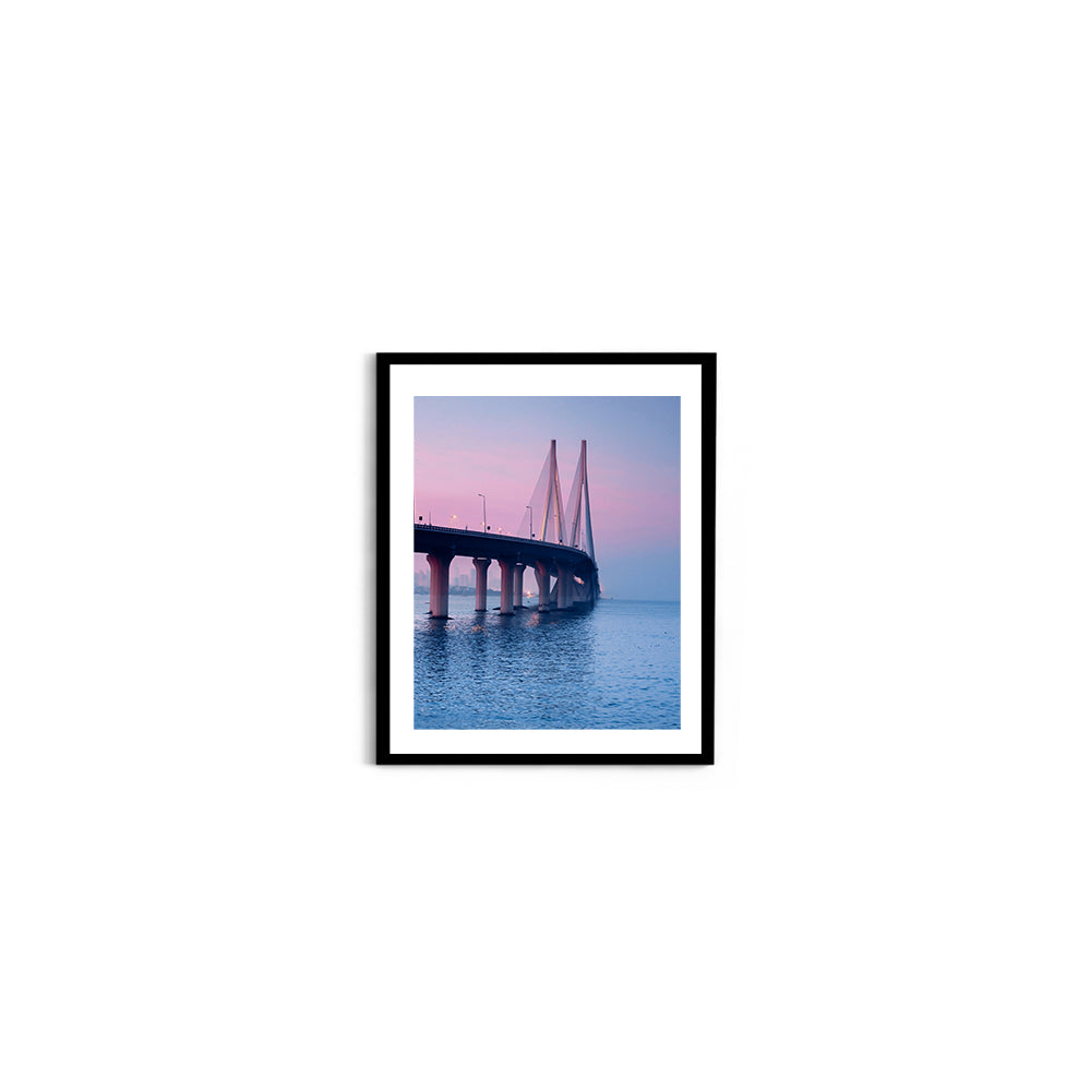 Bandra-Worli Sea Link at Twilight - Wall Photo Frame by Jeet Khagram
