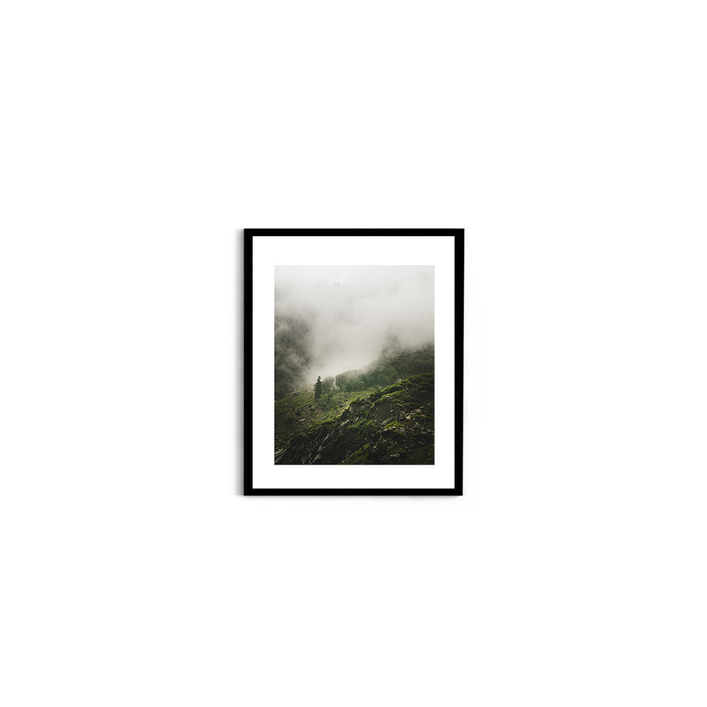 Morning Mist Over the Woods, Hampta Pass - Wall Photo Frame by Jeet Khagram