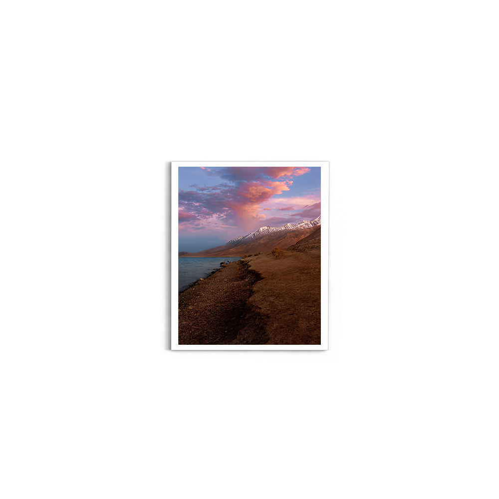Pastel Sunset at Pangong Tso, Ladakh - Wall Photo Frame by Jeet Khagram