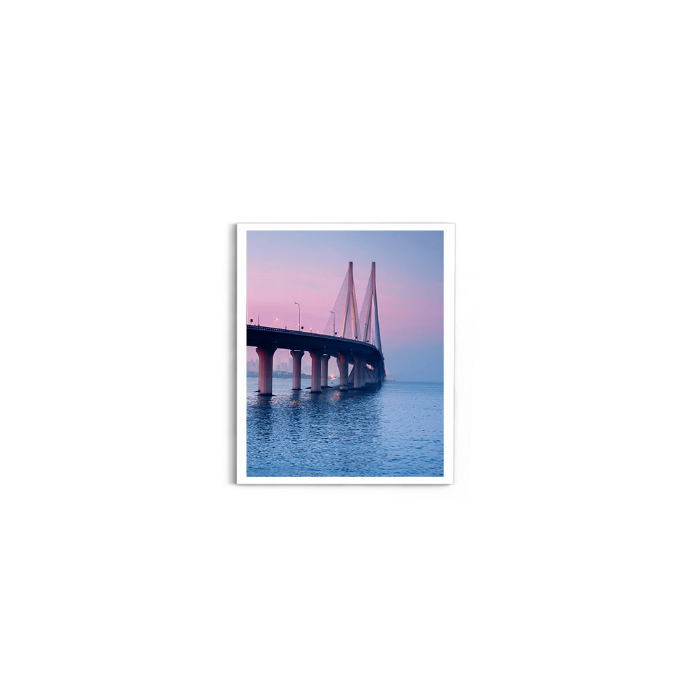 Bandra-Worli Sea Link at Twilight - Wall Photo Frame by Jeet Khagram