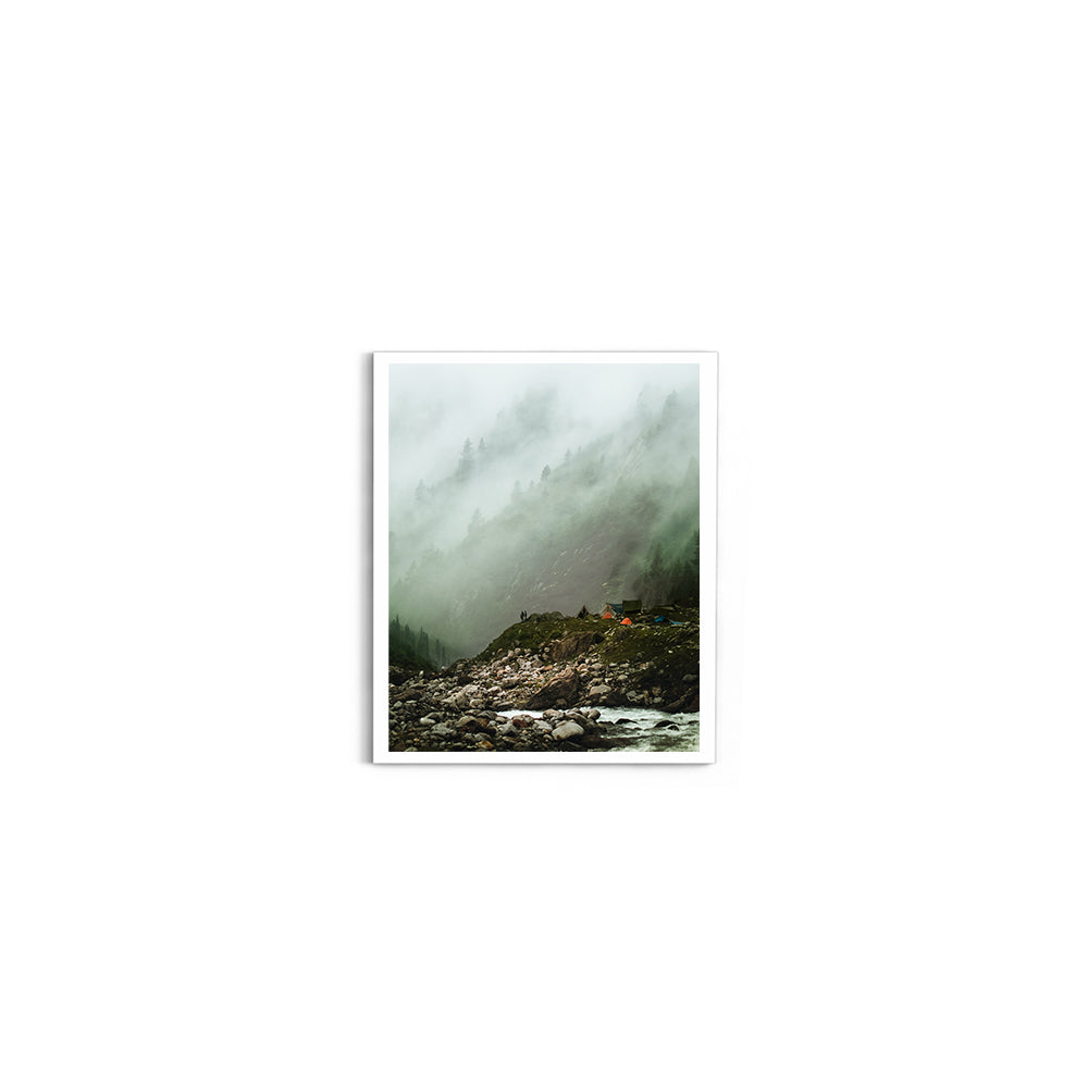 Cloudy Haze Over a Mountain Forest, Hampta Pass - Wall Photo Frame by Jeet Khagram
