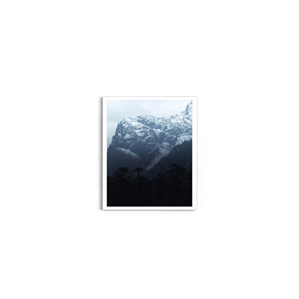 The Dark Forest & the Snow Giant Himalayan Night Photography - Wall Photo Frame by Jeet Khagram