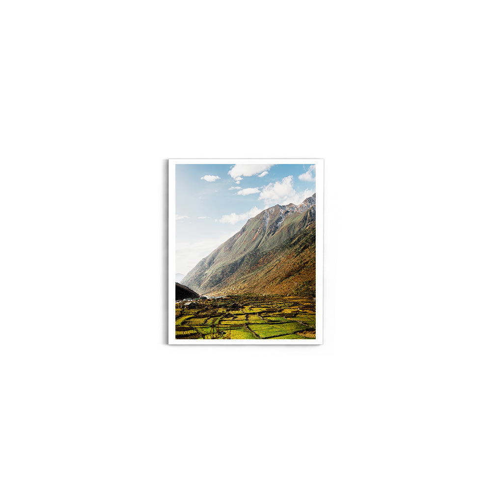 Himalayan Valley Village Landscape Photography - Wall Photo Frame by Jeet Khagram