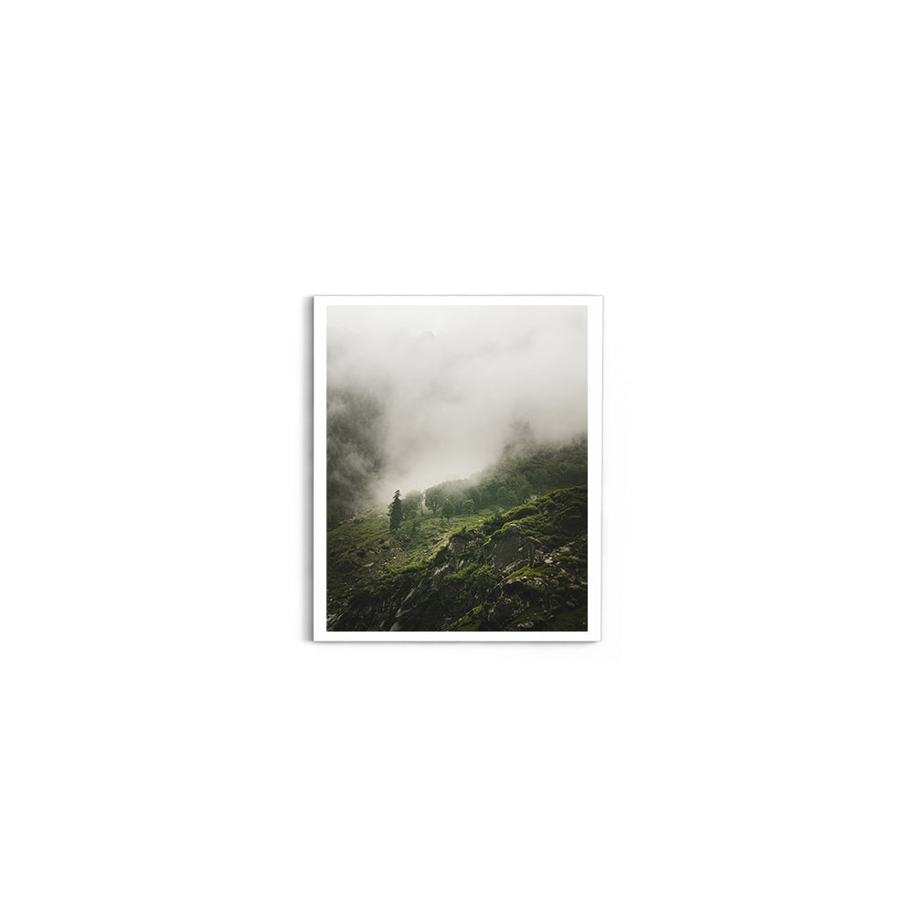 Morning Mist Over the Woods, Hampta Pass - Wall Photo Frame by Jeet Khagram