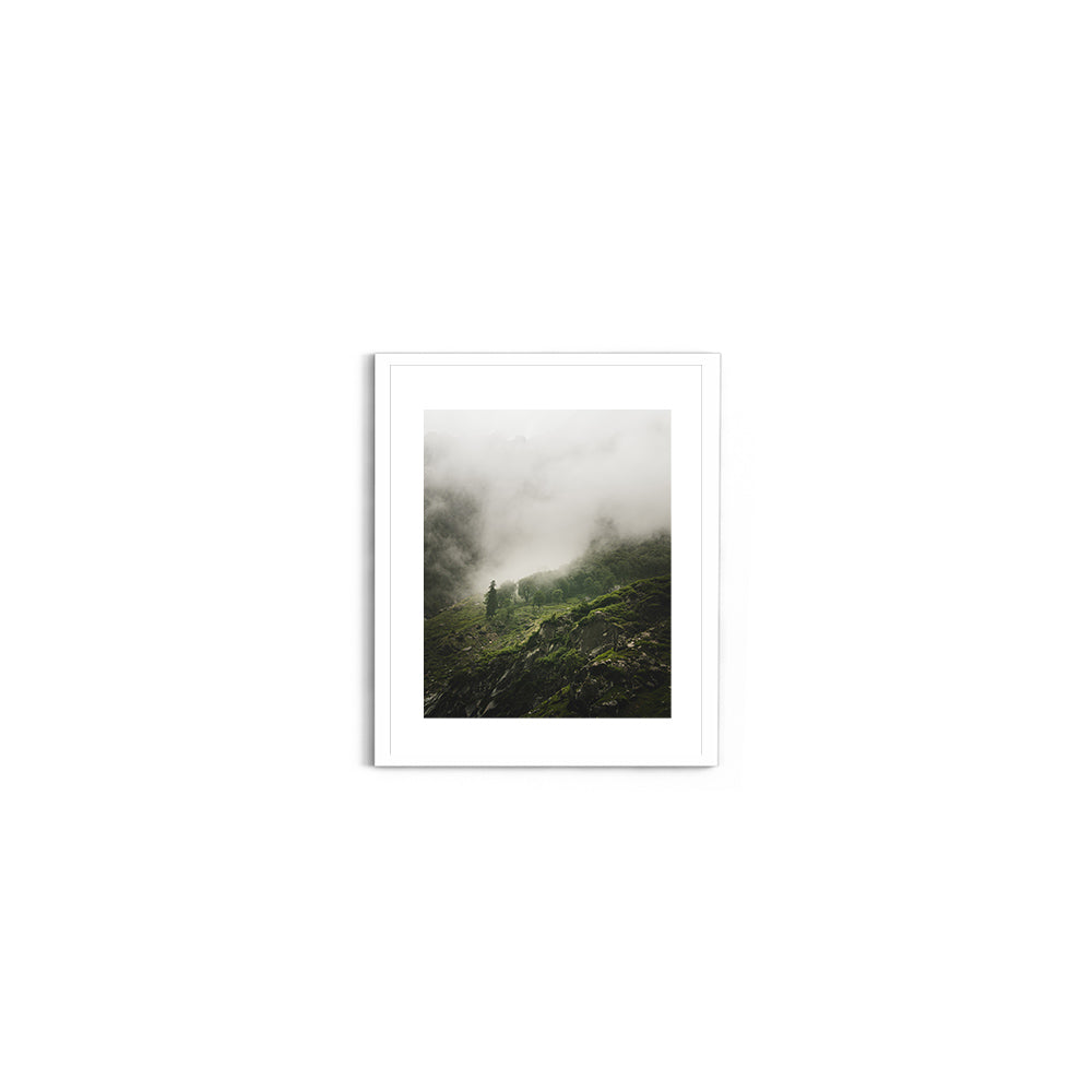 Morning Mist Over the Woods, Hampta Pass - Wall Photo Frame by Jeet Khagram