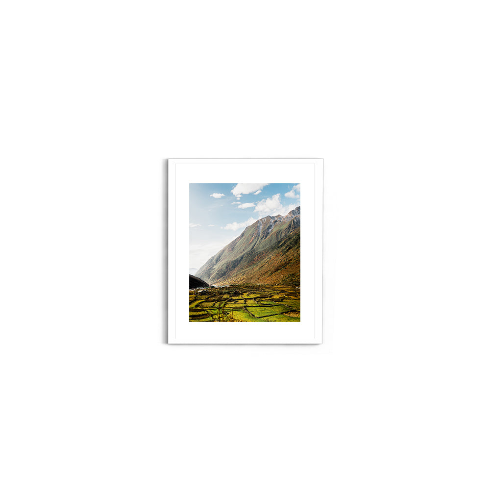Himalayan Valley Village Landscape Photography - Wall Photo Frame by Jeet Khagram