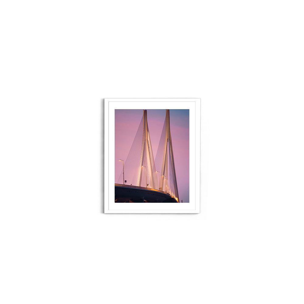 Bandra-Worli Sea Link Night - Wall Photo Frame by Jeet Khagram