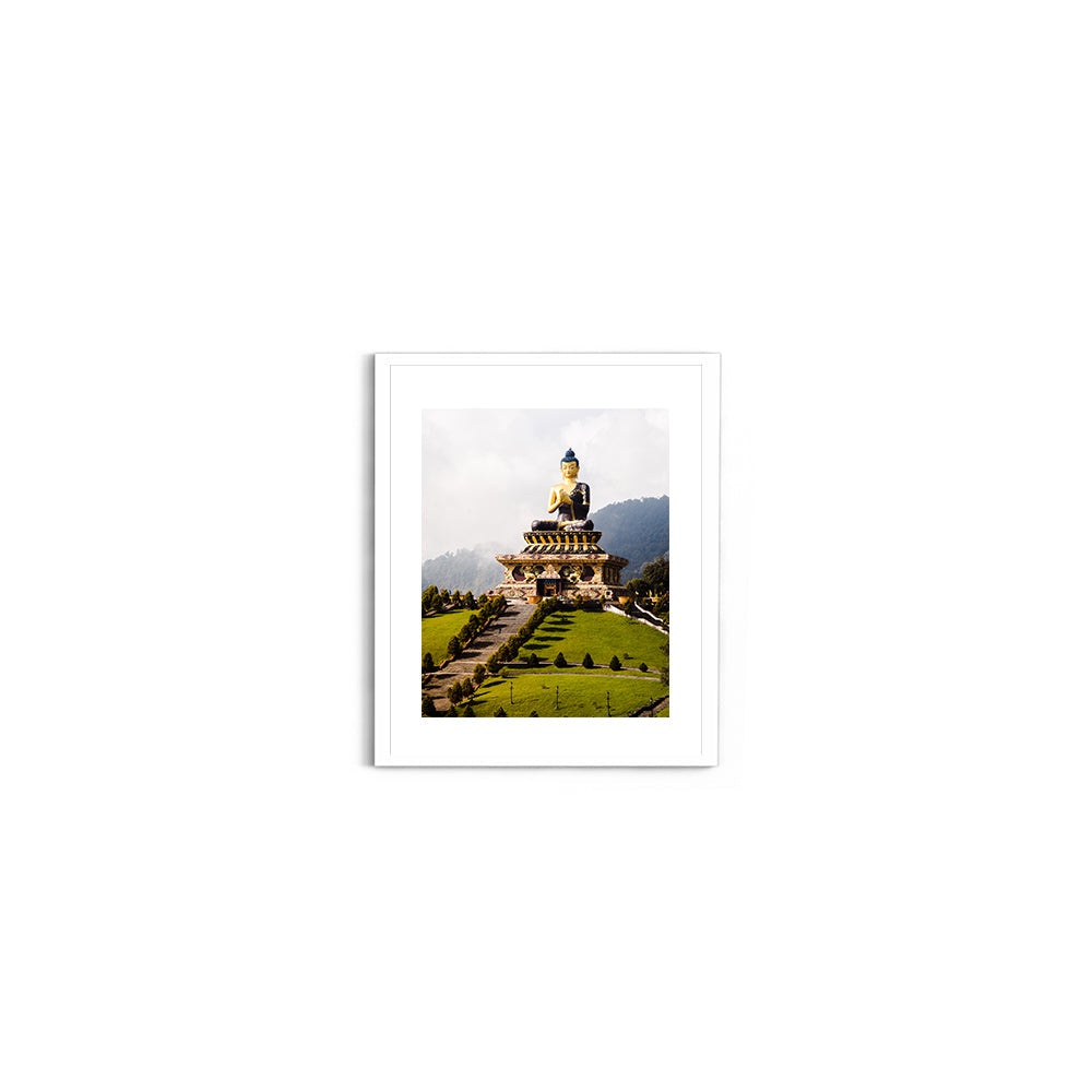 Buddha Park Ravangla Sikkim Photography - Wall Photo Frame by Jeet Khagram
