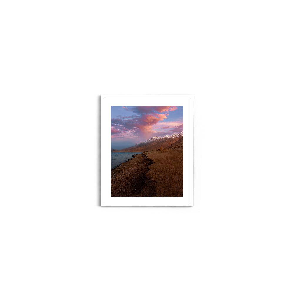 Pastel Sunset at Pangong Tso, Ladakh - Wall Photo Frame by Jeet Khagram