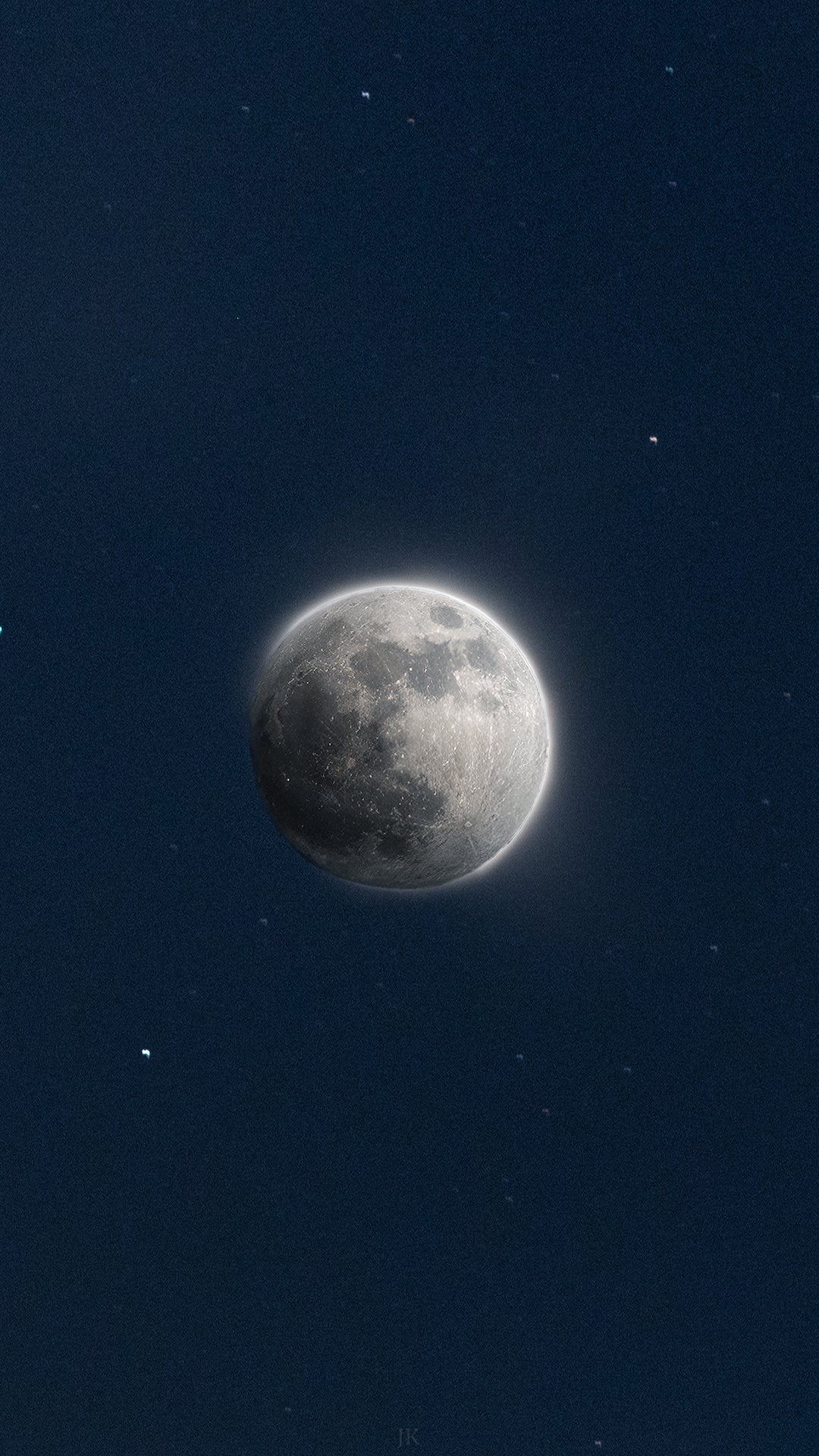 Full Moon in the Night Sky - Premium Mobile Wallpaper by Jeet Khagram