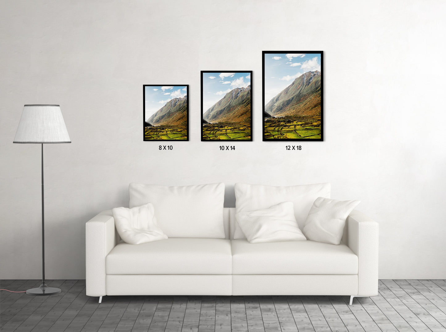 Himalayan Valley Village Landscape Photography - Wall Photo Frame by Jeet Khagram