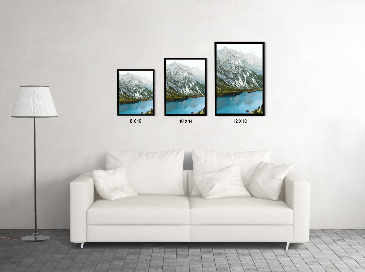 Alpine Lake & Mountain Peaks, Switzerland - Wall Photo Frame by Jeet Khagram