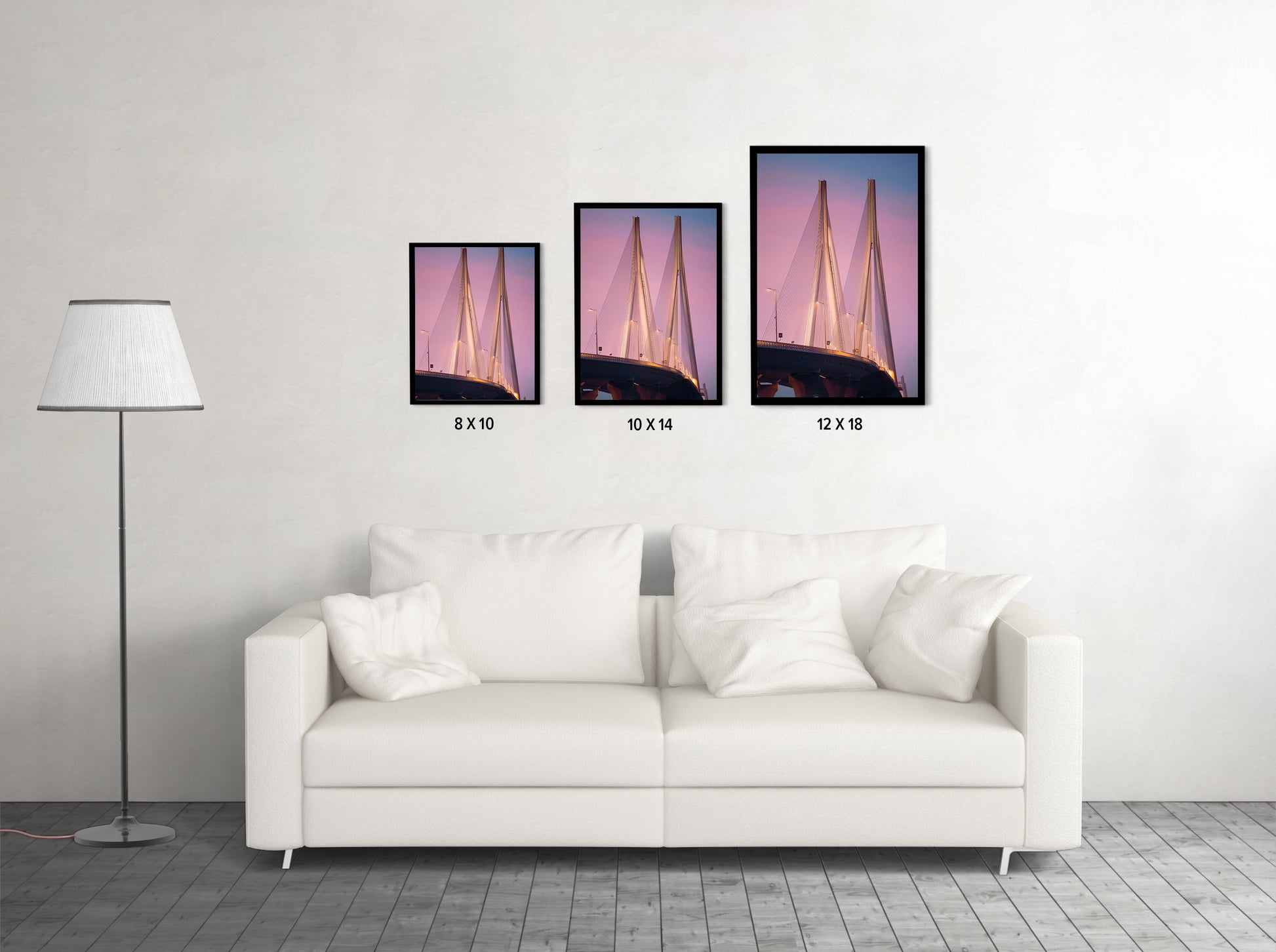 Bandra-Worli Sea Link Night - Wall Photo Frame by Jeet Khagram