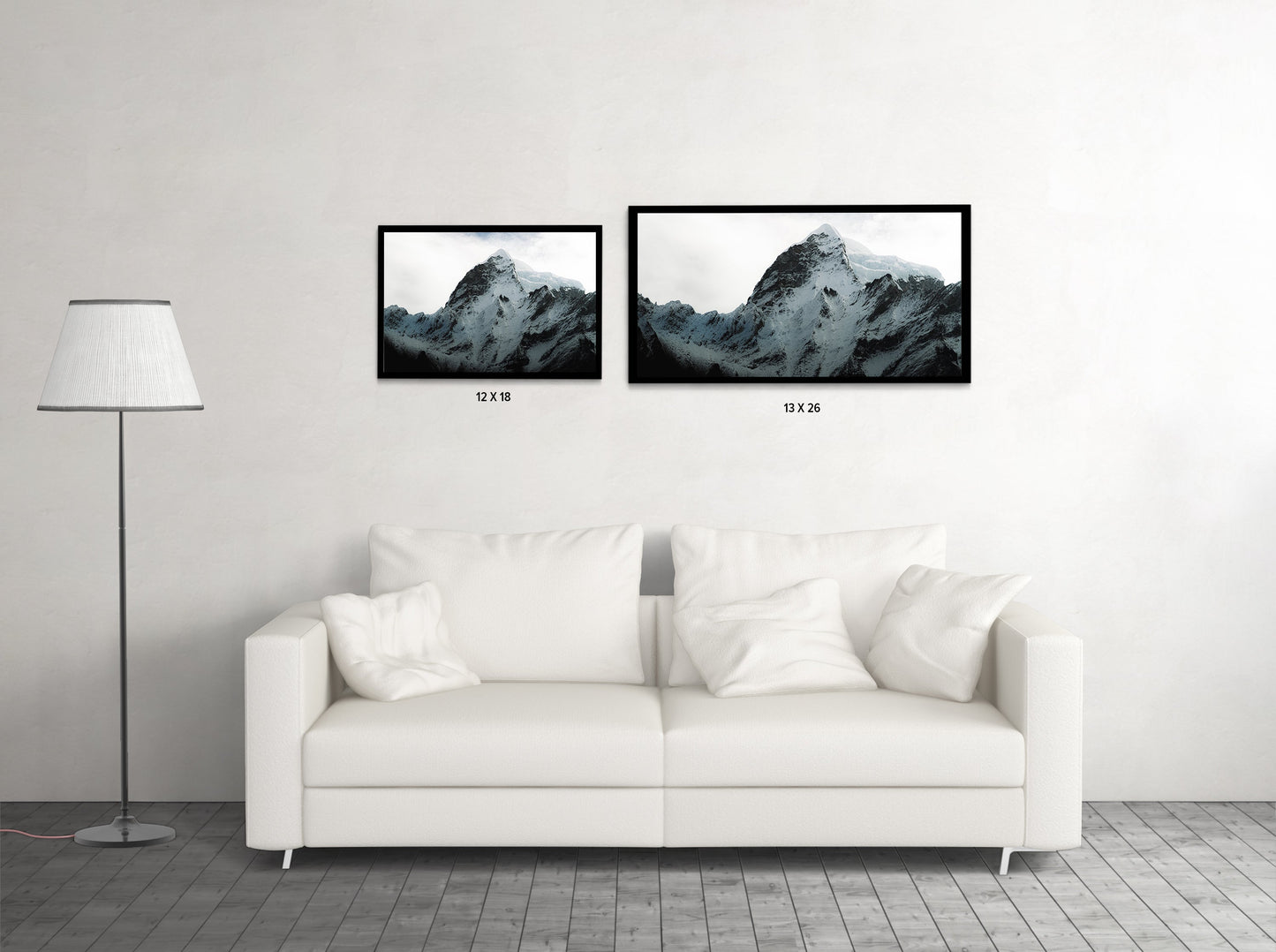 Snow-Capped Summit Mountain Photography - Wall Photo Frame by Jeet Khagram