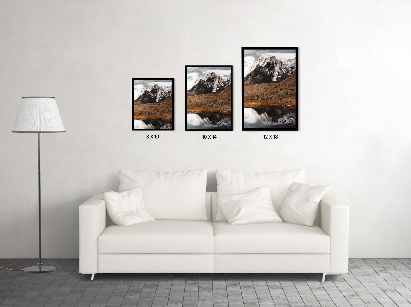 The Lone Summit: Himalayan Peak & Lake Reflection - Wall Photo Frame by Jeet Khagram