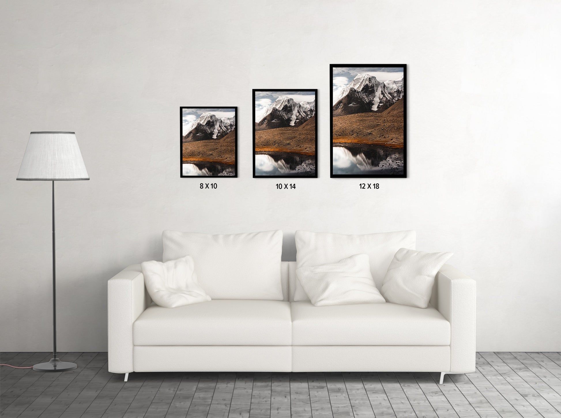 The Lone Summit: Himalayan Peak & Lake Reflection - Wall Photo Frame by Jeet Khagram