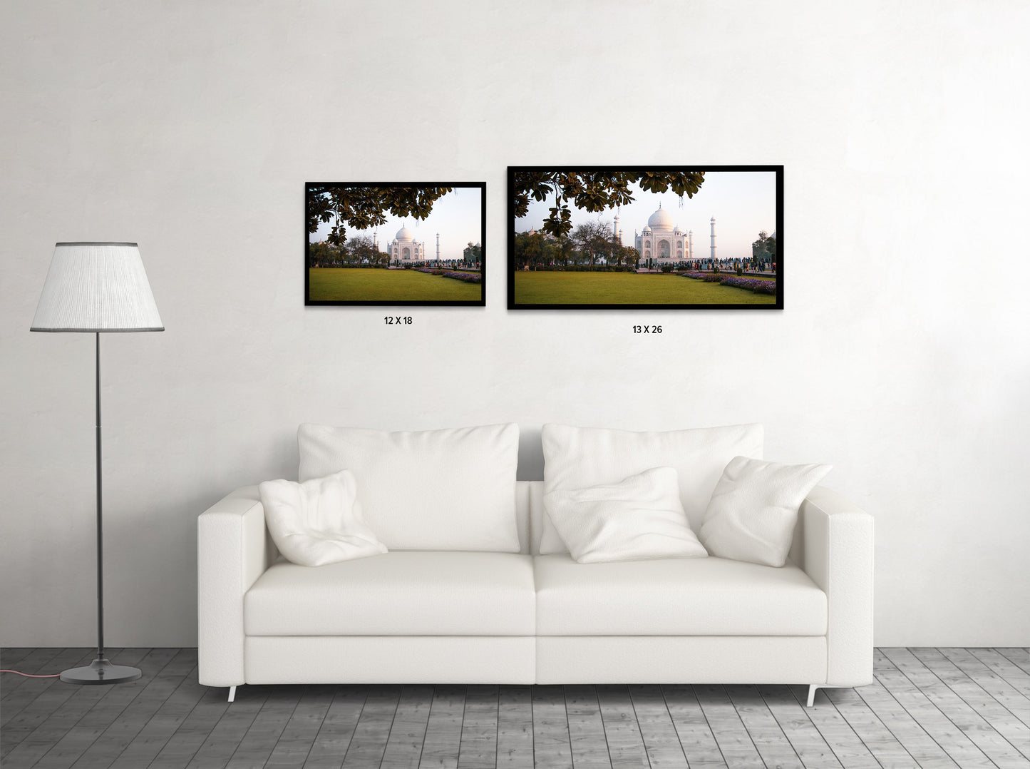 The Taj Mahal Through the Garden, Agra - Wall Photo Frame by Jeet Khagram