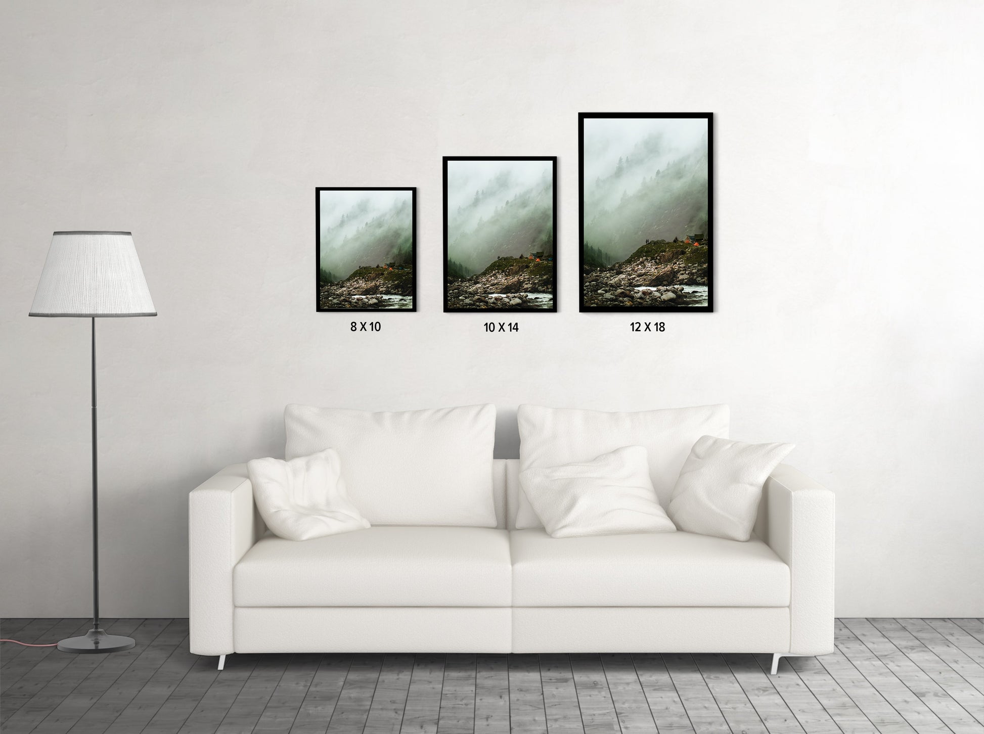 Cloudy Haze Over a Mountain Forest, Hampta Pass - Wall Photo Frame by Jeet Khagram